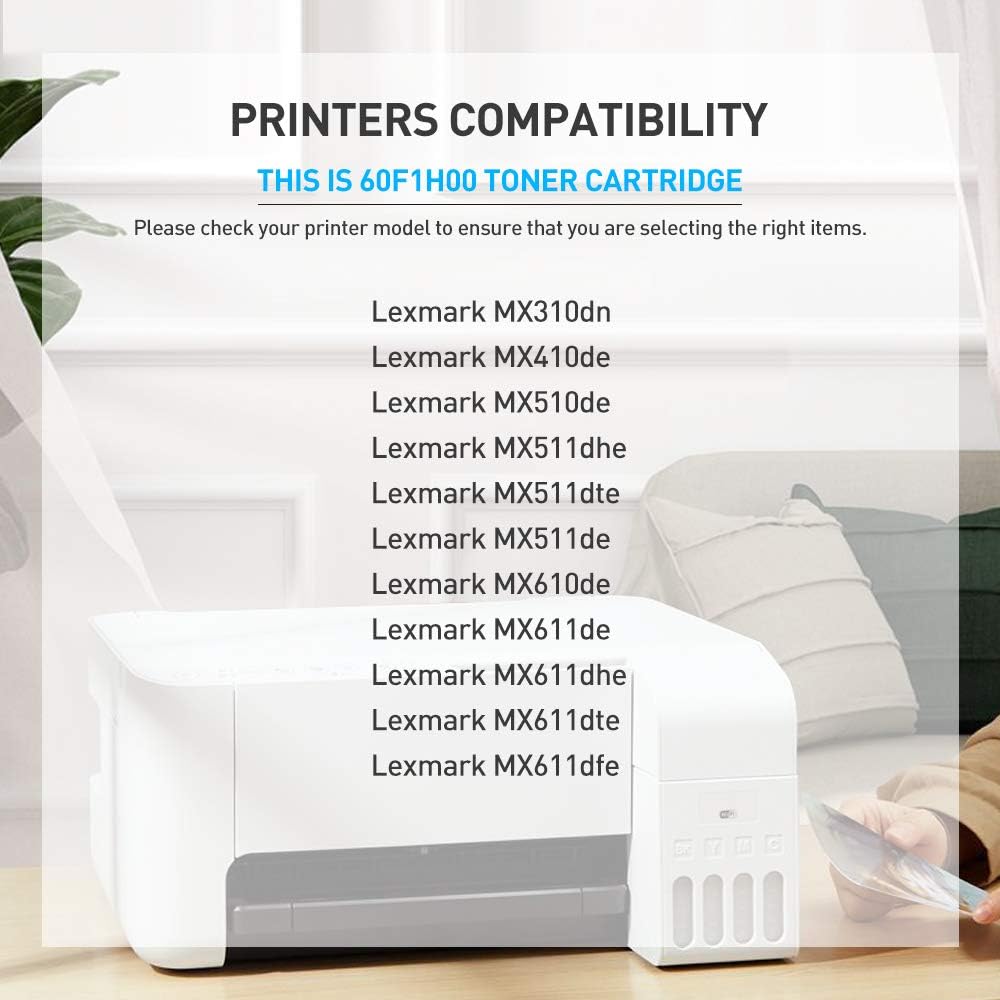 Compatible Toner Cartridge Replacement for Lexmark MX310dn MX611de MX511de MX410de MX611dhe MX610de MX511dhe MX510de MX511dte MX611dte MX611dfe - High Yield 10,000 Pages (2-Pack) X881