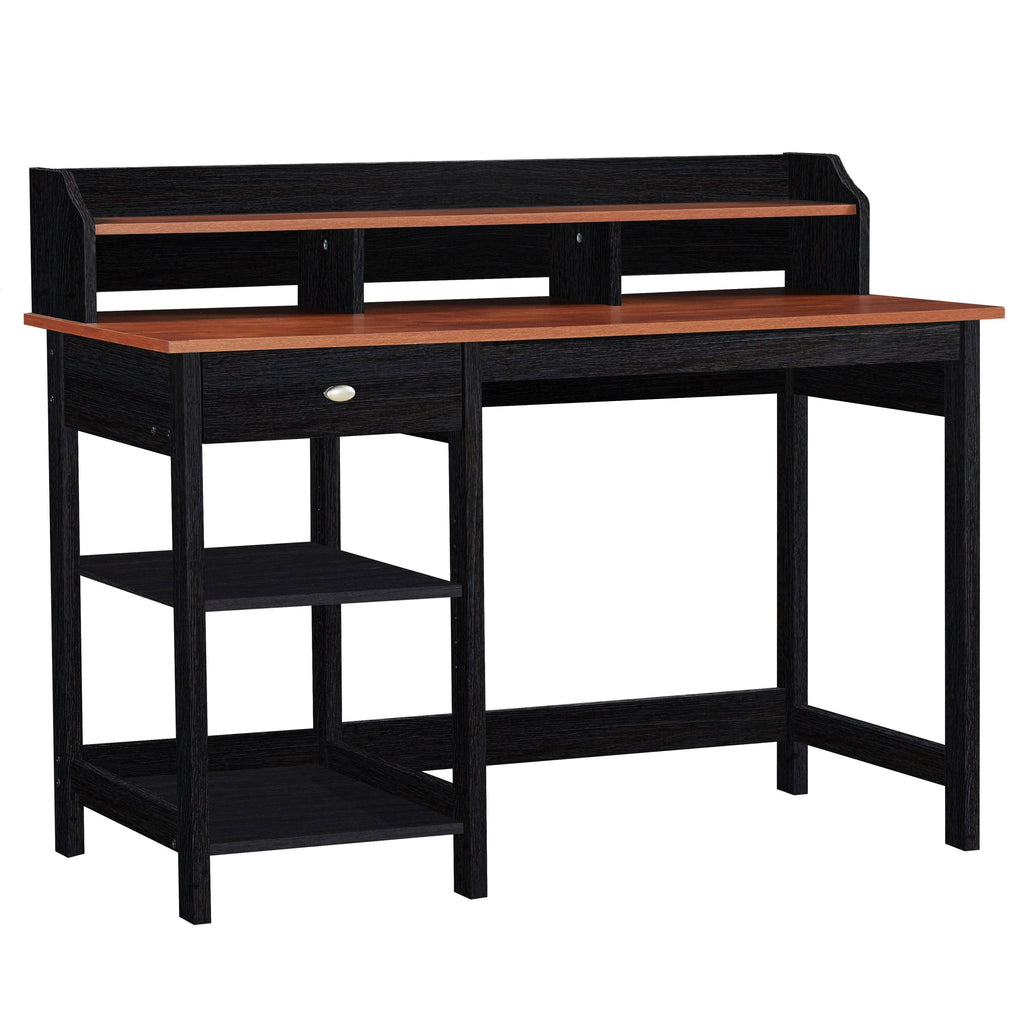 Gray Oak Writing Desk with Hutch N999