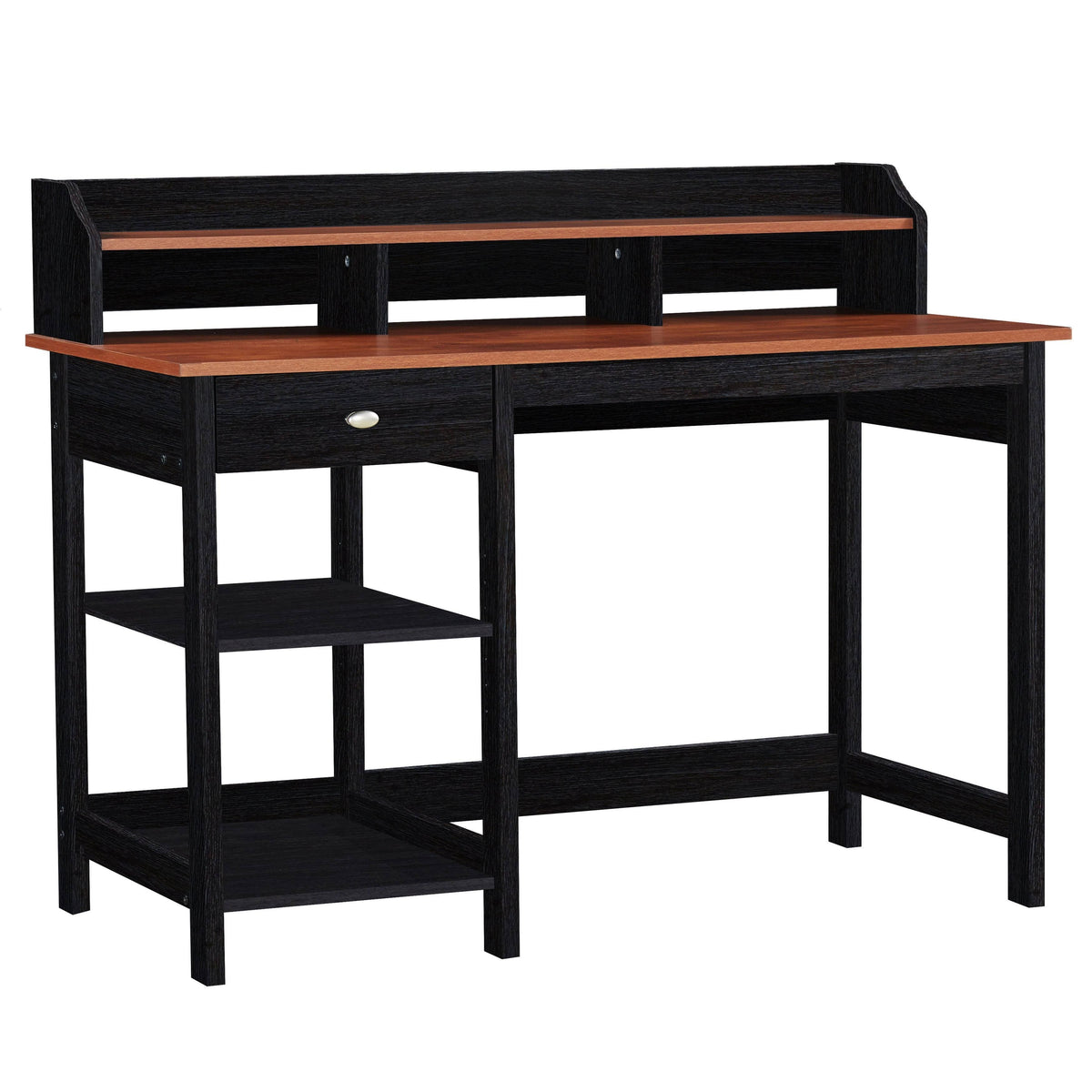 Gray Oak Writing Desk with Hutch N999
