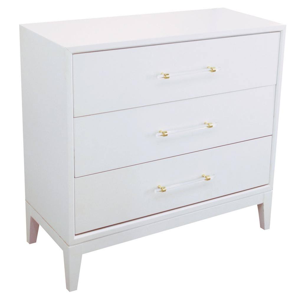 White Lacquer Hall Chest E5258
