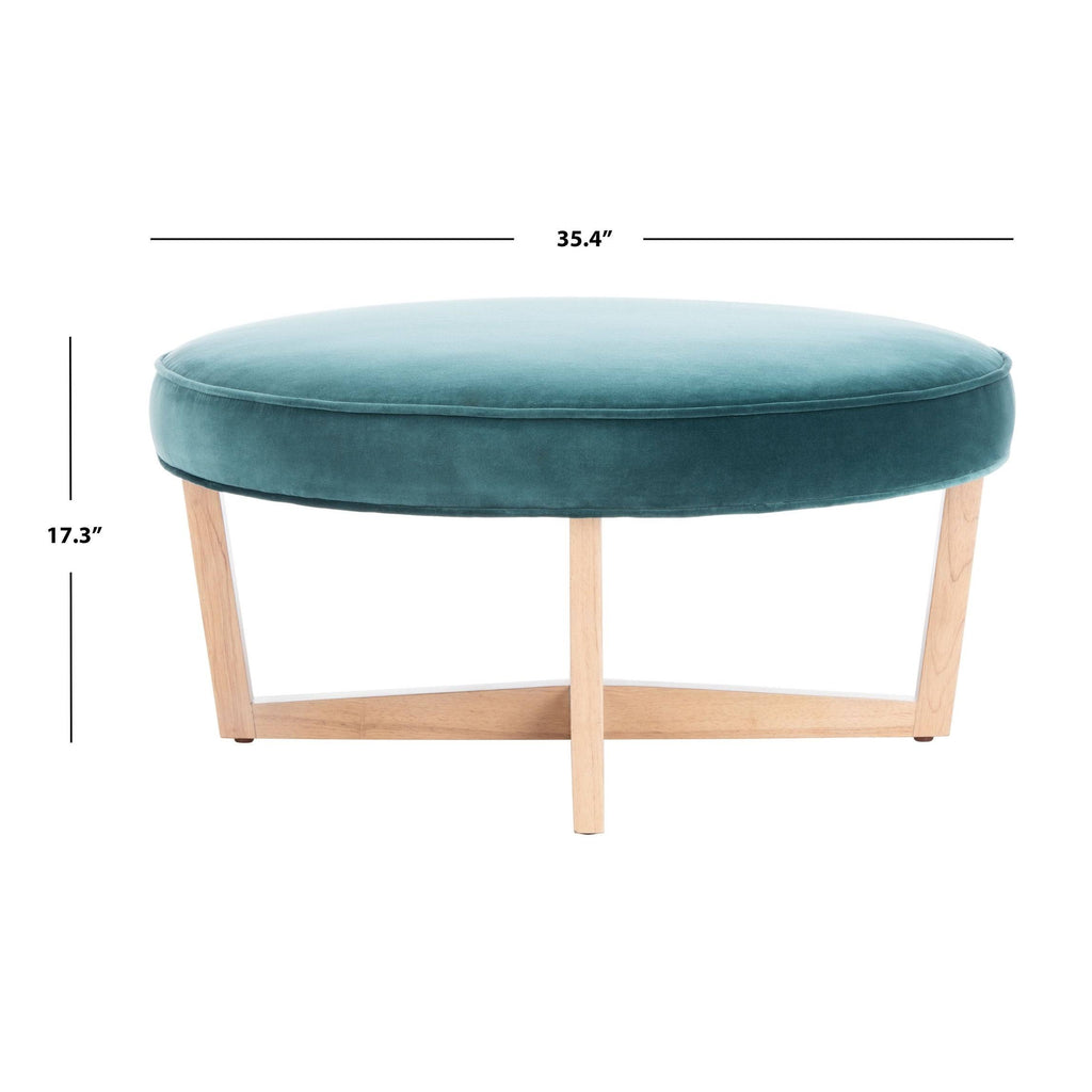 Blush Pink Velvet Ottoman Q17601