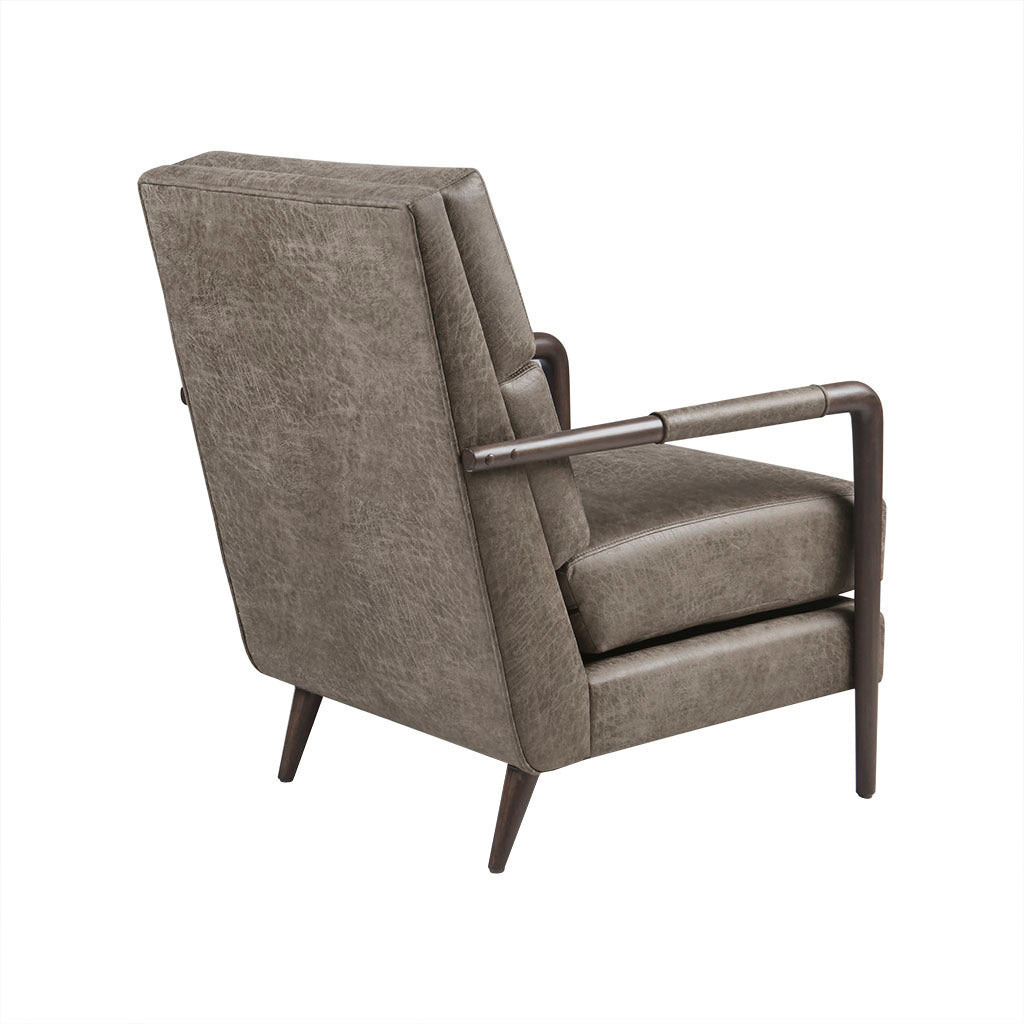 Brown Faux Leather Accent Armchair R75887