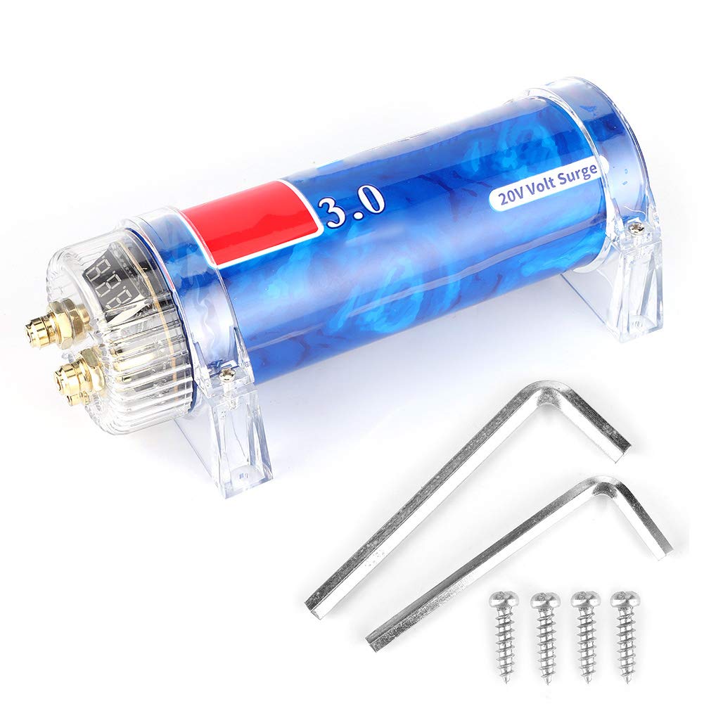 3.0 Farad Aluminum Alloy Car Audio Capacitor Pack of 2 P8242