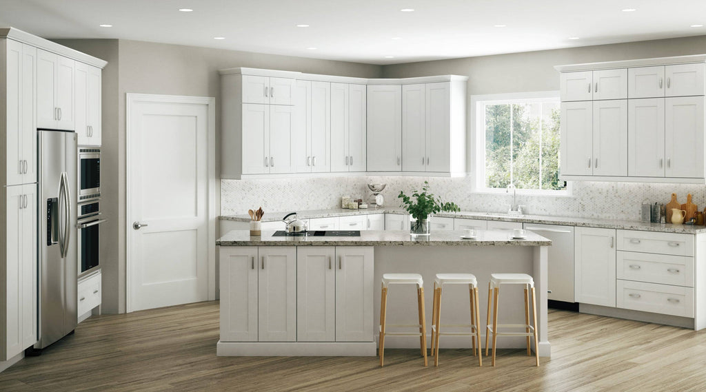 White Shaker Assembled Plywood Base Kitchen Cabinet with Soft Close D811134