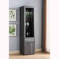 Distressed Grey Storage Cabinet with LED Light Q1400
