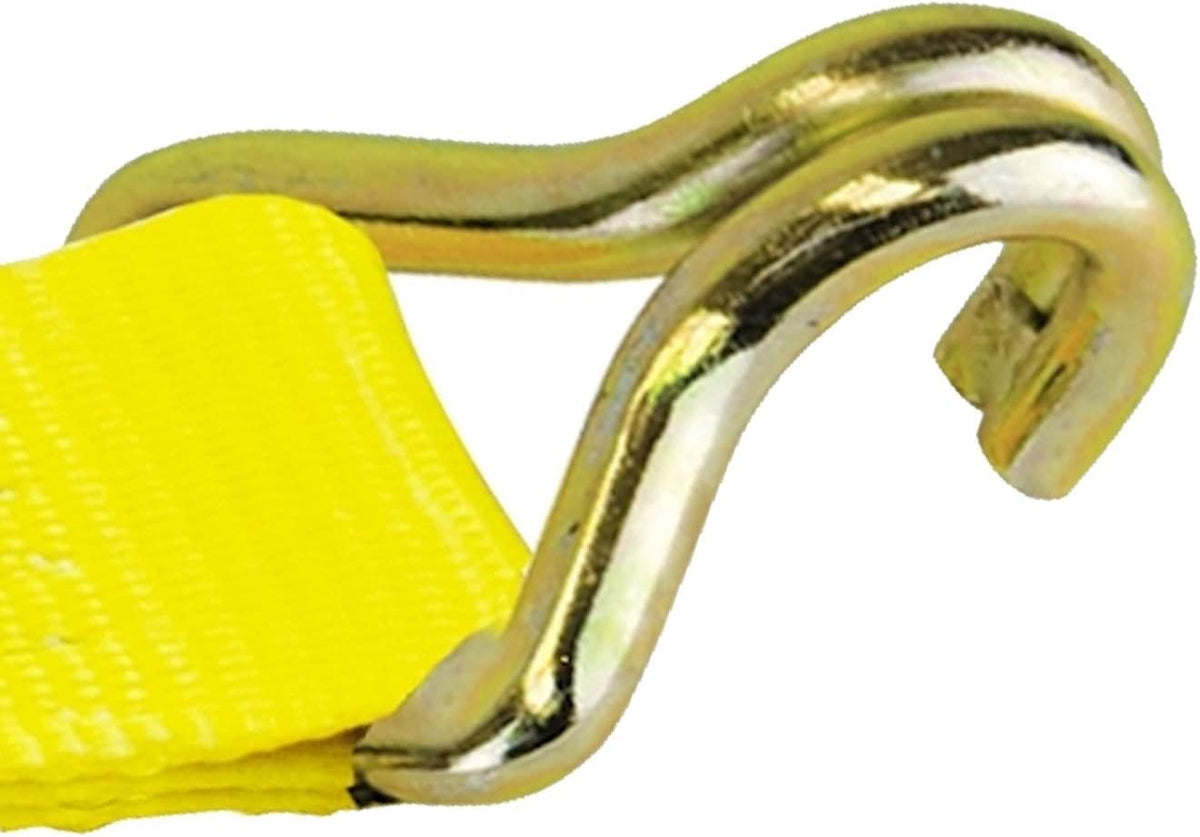 2 Inch x 27 Foot Winch Strap with Wire Hook, 4 Pack, Classic Yellow W342314