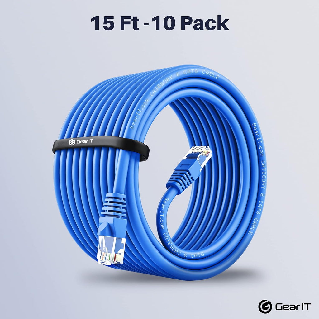 Cat 6 Ethernet Cable 5 ft (24-Pack) Blue K5078