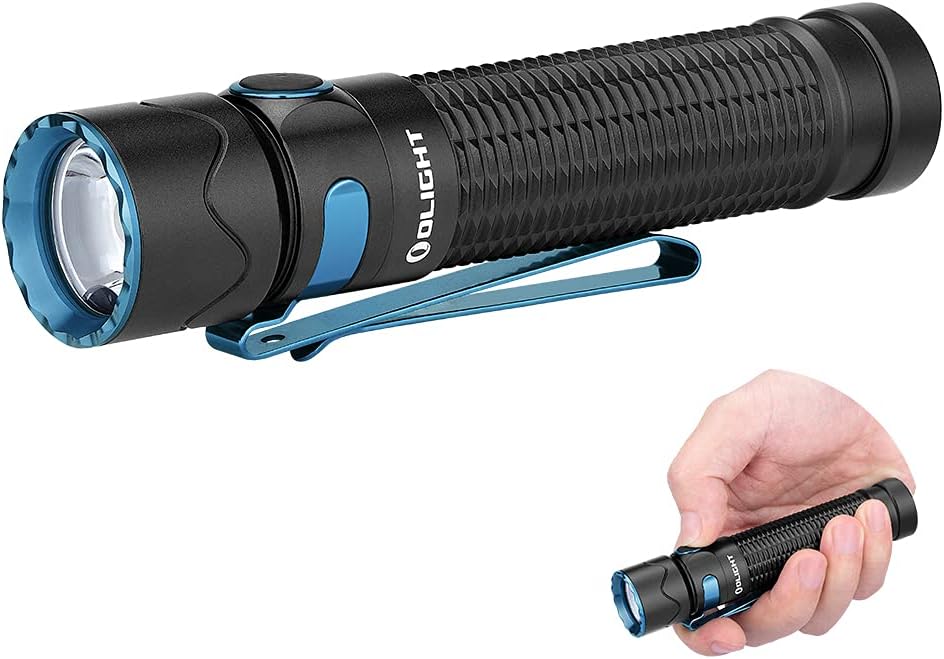 1750 Lumens Tactical Flashlight with Dual Switch and Proximity Sensor, MCC Rechargeable 3500mAh Battery (Black) O354458