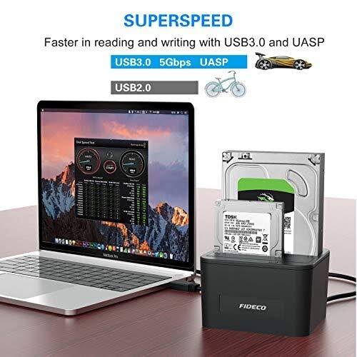 Hard Drive Docking Station, USB 3.0 SATA Dual Bay for 2.5 & 3.5 Inch HDD/SSD F51902