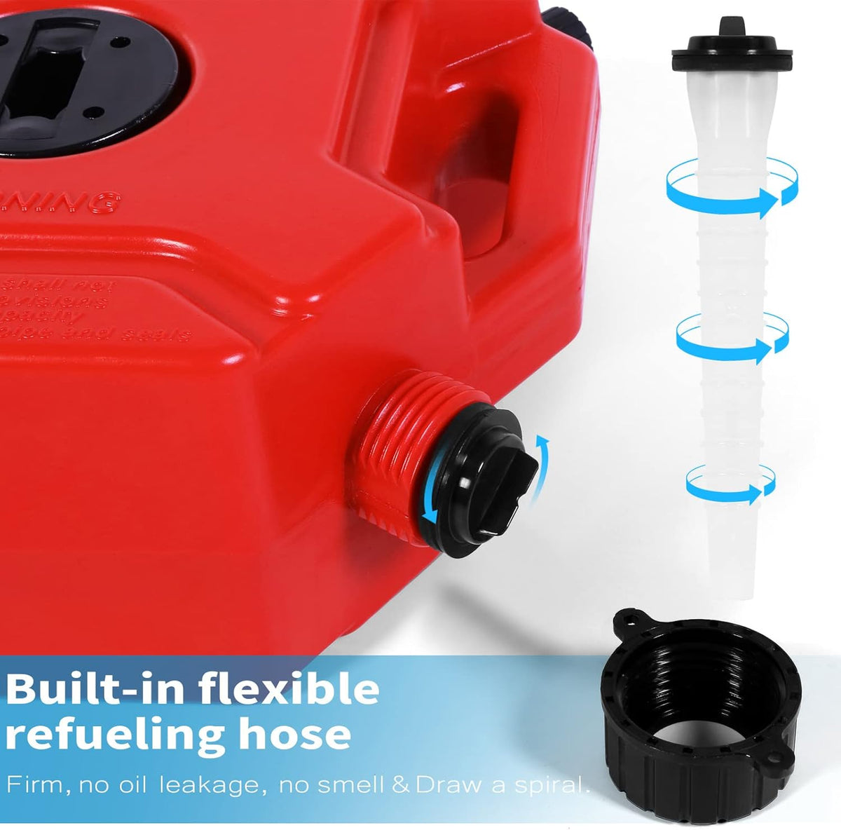 Red Poly Gas Can 5L Pack of 2 O477278