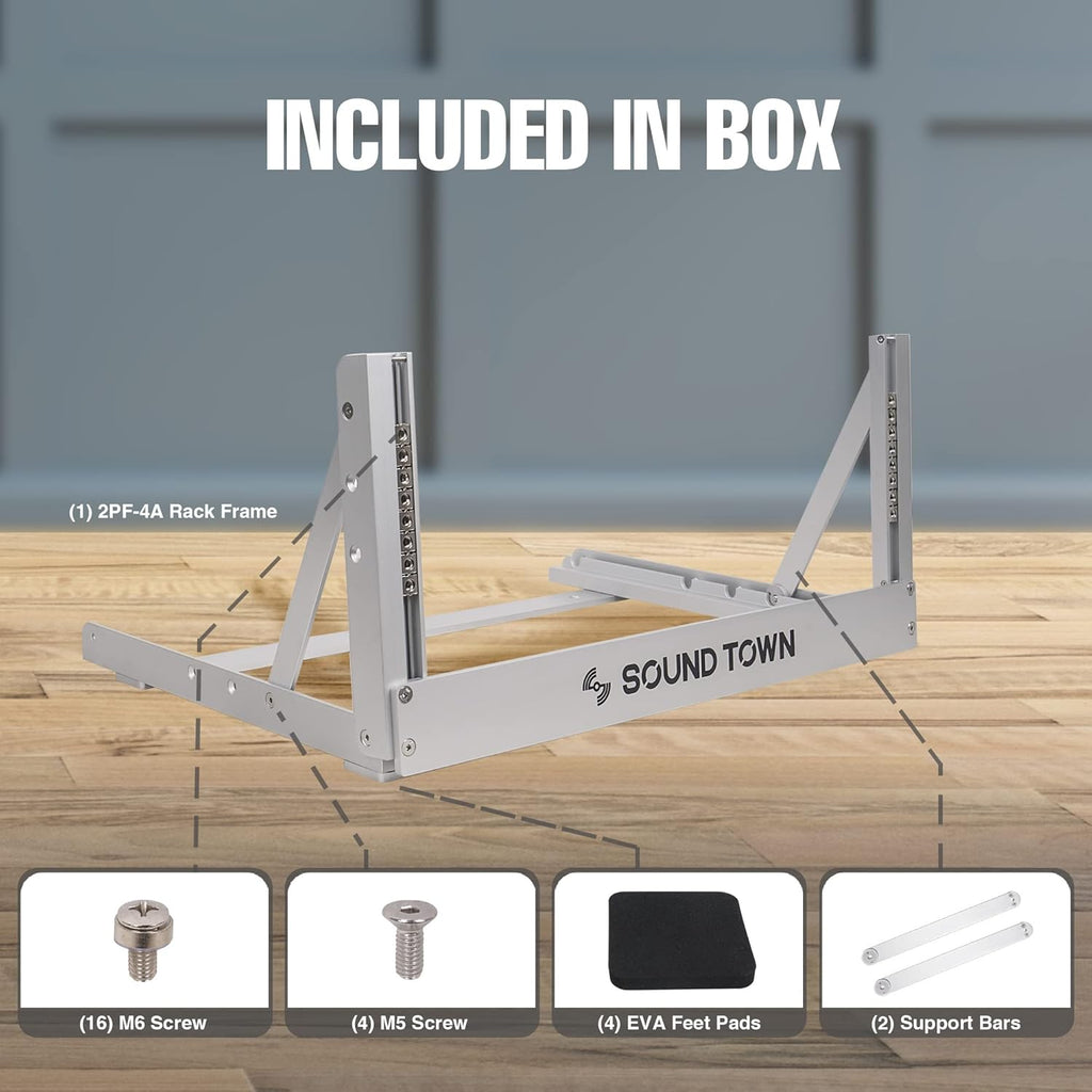 Aluminum 2-Post Desktop Open-Frame Rack E92380