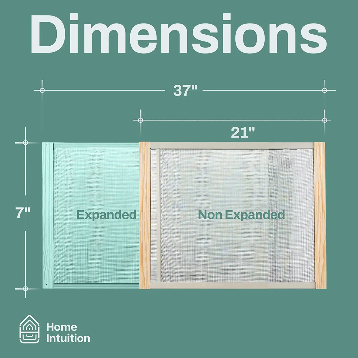 2-Pack Adjustable Horizontal Window Screen 21-37 inches Wide, 18 Inch High O5566