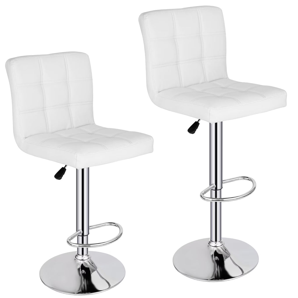 Set of Two Height Adjustable Armless Swivel Bar Stools X7581
