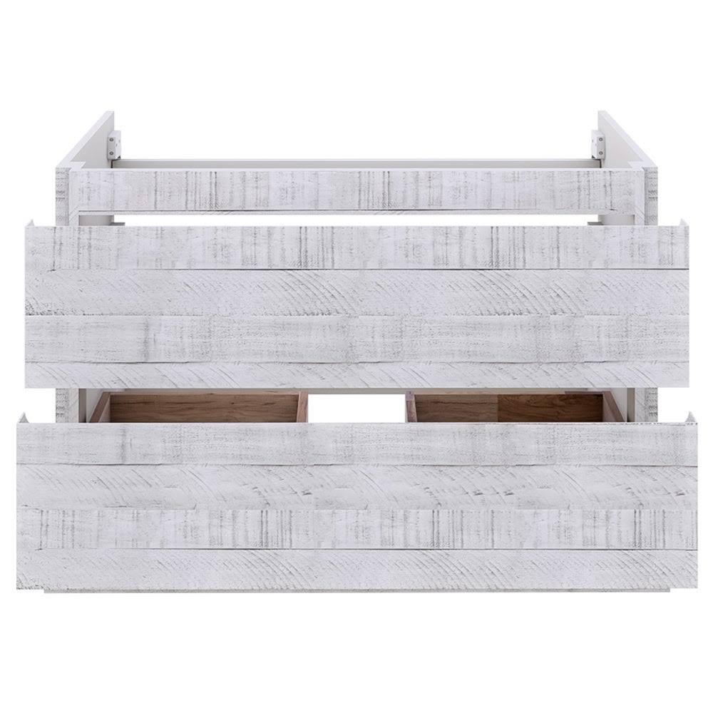 Rustic White Wall Hung Bathroom Cabinet E66049
