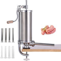 Vertical Stainless Steel Sausage Stuffer with 8 Tubes (5LBS/3L) Pack of 2 N89143