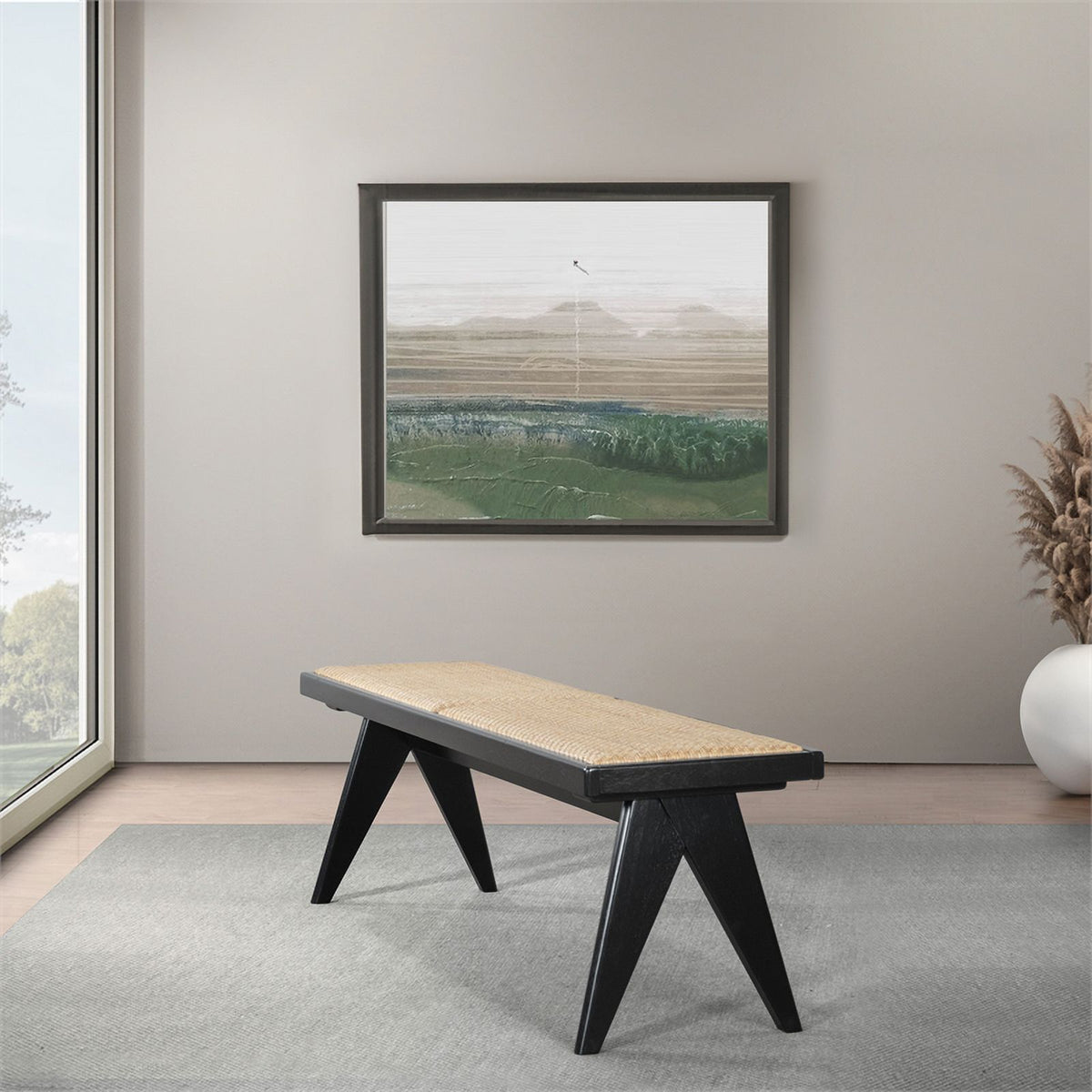 Camel Natural Rattan Dining Bench C4827