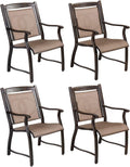 Cast Aluminum Outdoor Dining Chairs Set of 4 I7538