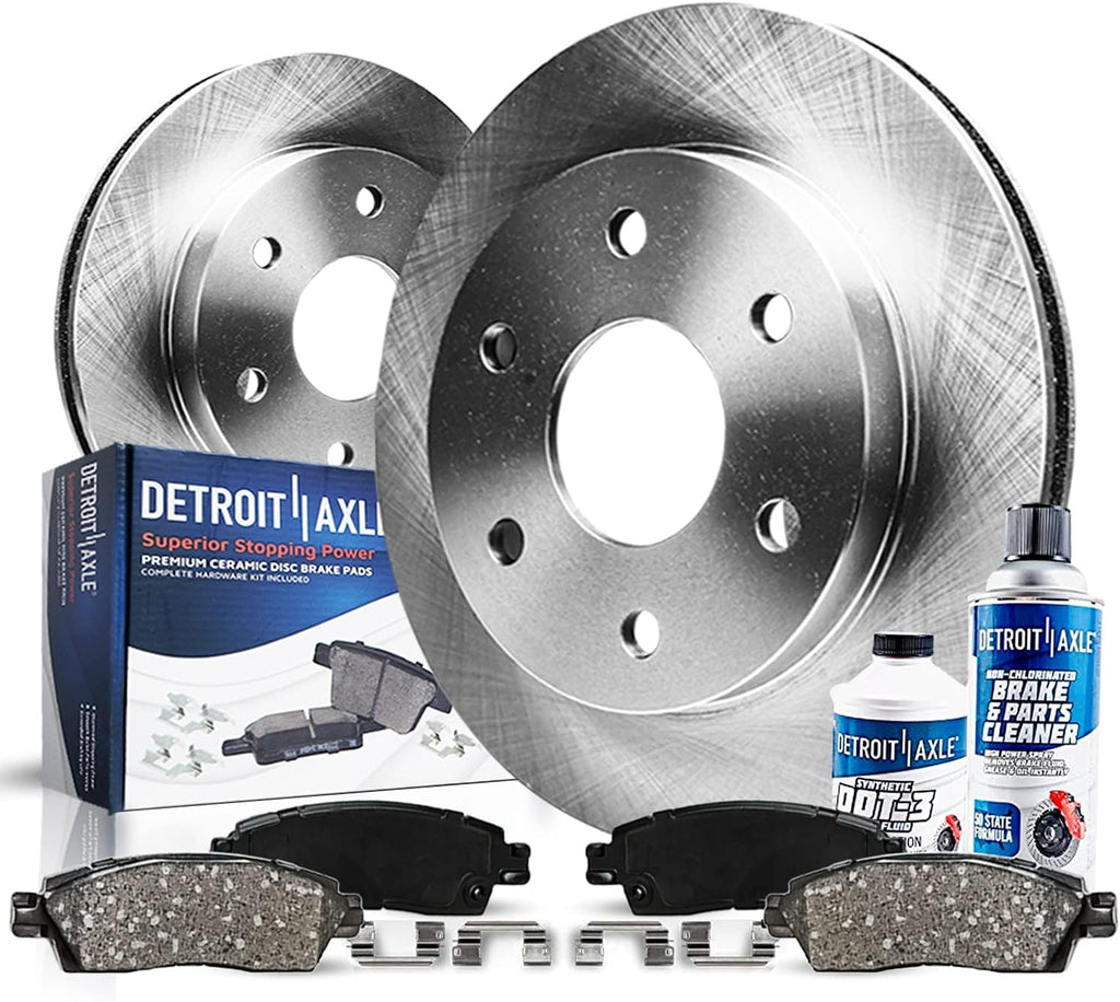 Pair Rear Disc Rotors with Brake Pads Replacement 6pc Set B29758