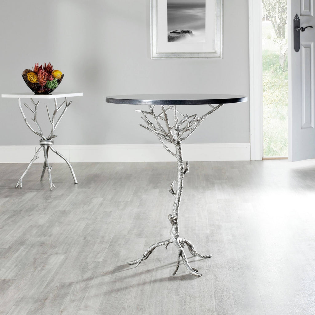 Silver / Black Accent Table X819