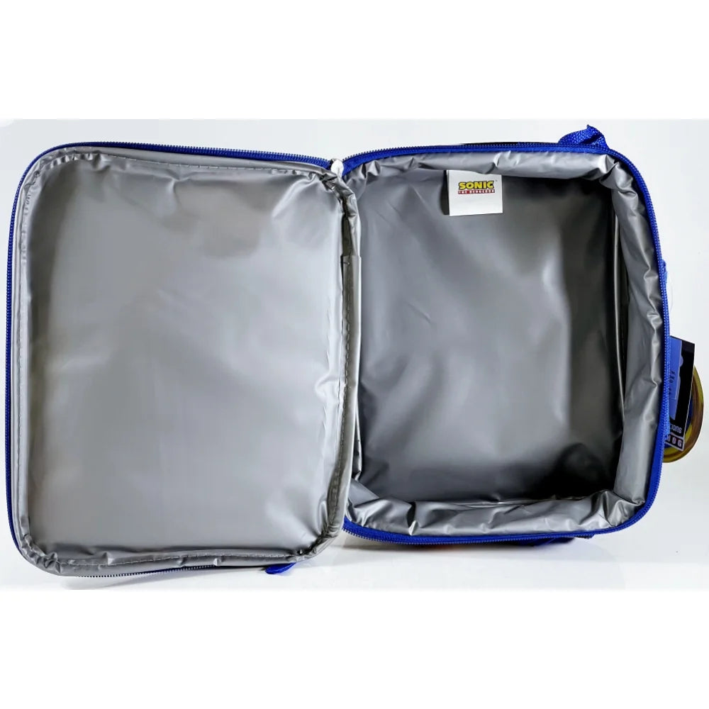 Blue Black Sonic Backpack with Insulated Lunch Bag T238239