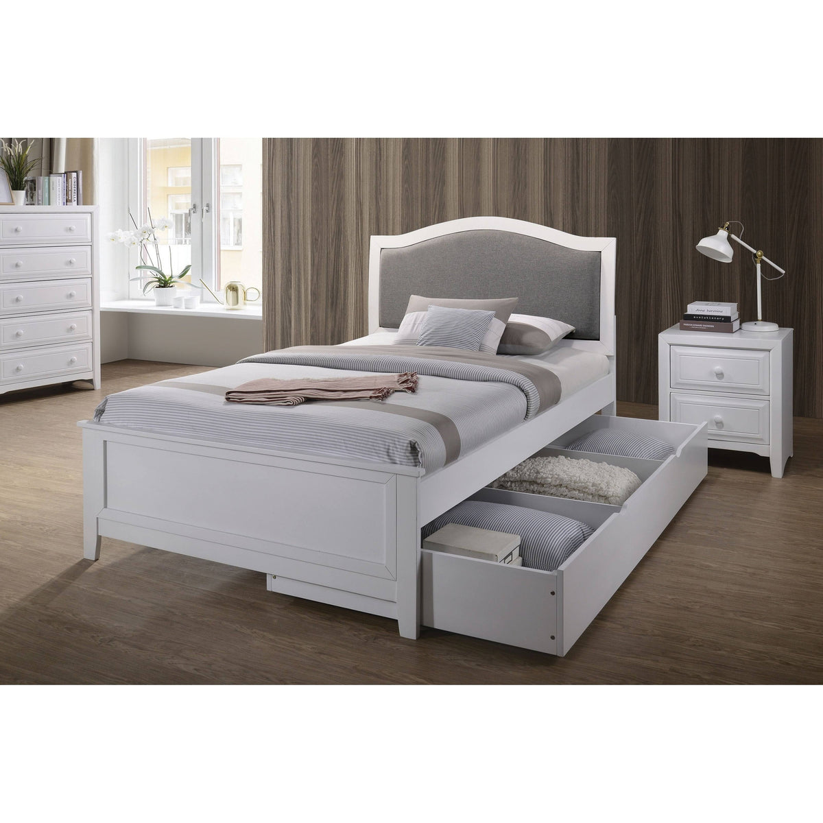 Dark Grey Wood Trundle V788283