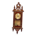 Brown Wooden Dollhouse Wall Clock Playset D68174