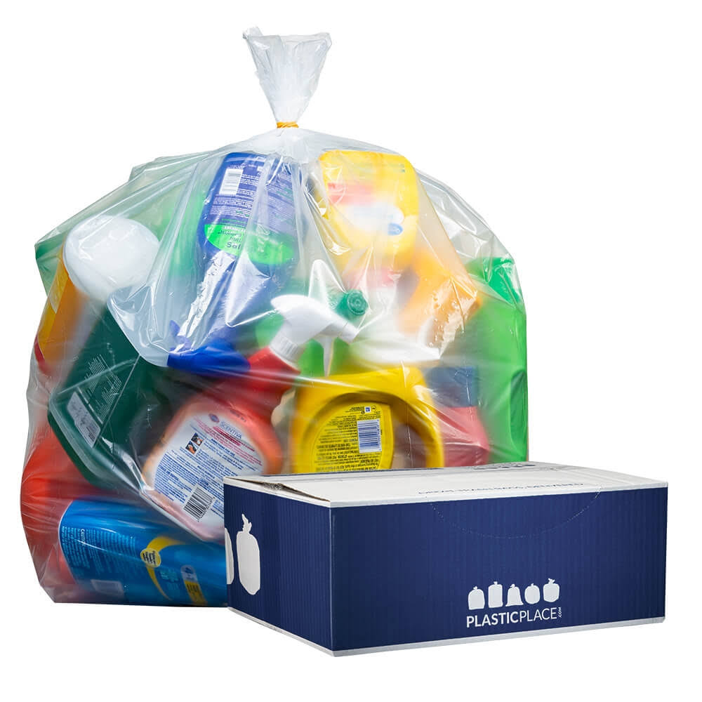 100 / Case Clear 1.5 Mil Garbage Bags K405