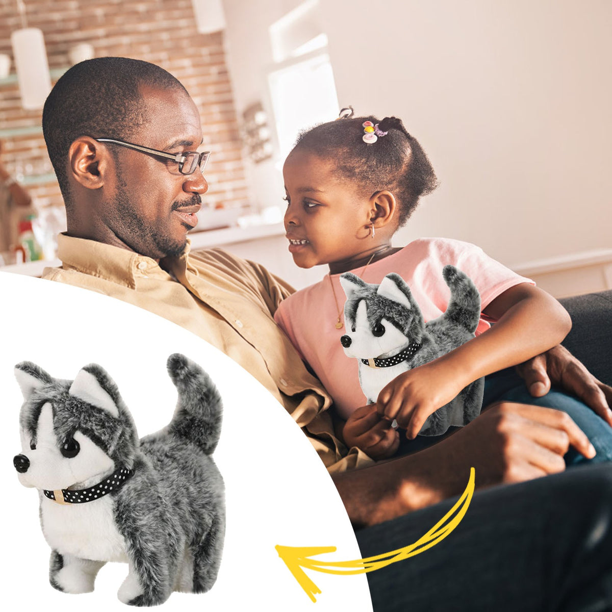 Simulation Plush Dog Toy Electric Plush Toy U782
