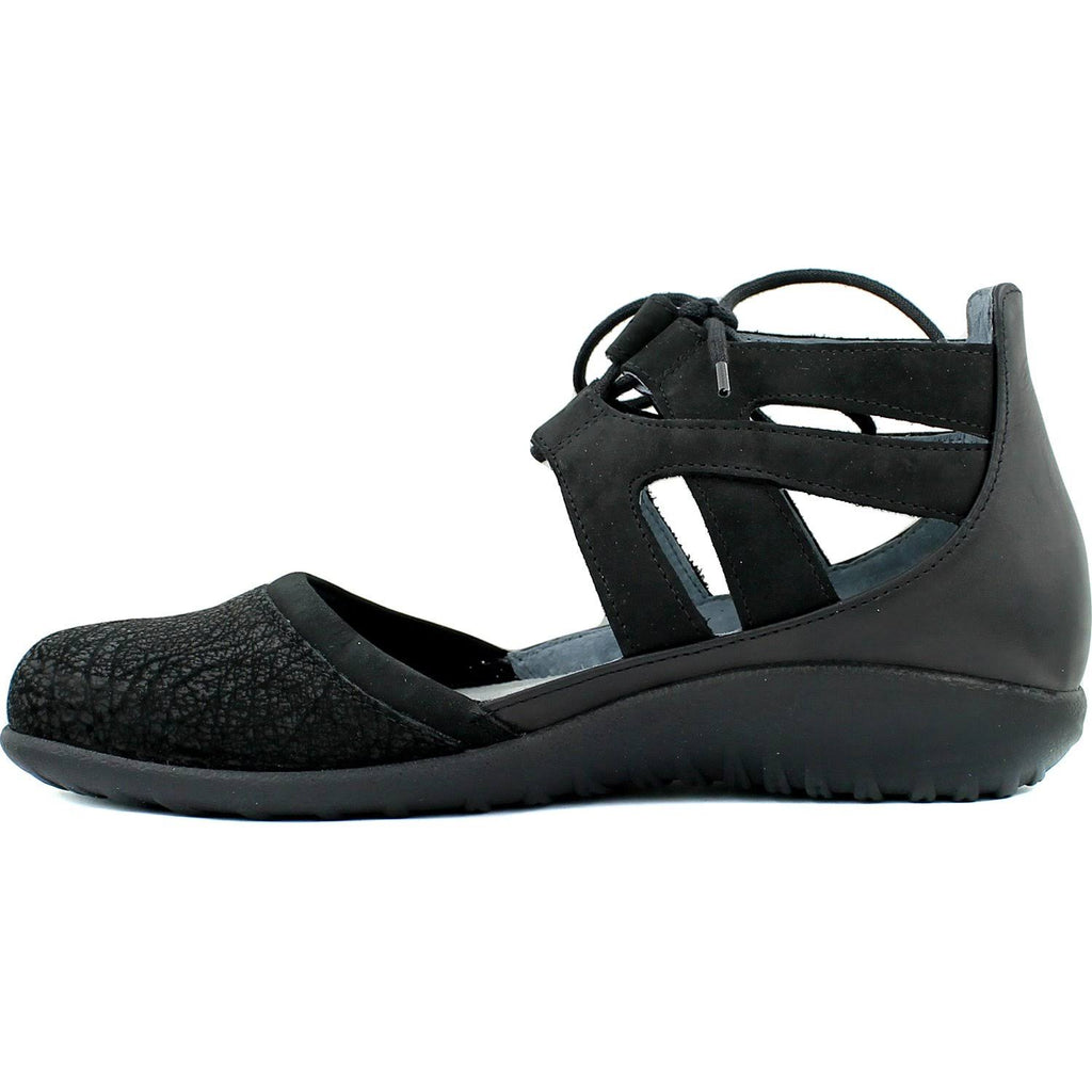 Black Crackle Velvet Raven Shoes P385547