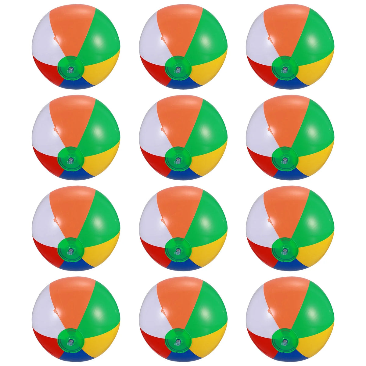 12 Pcs Inflatable Beach Balls Pool Toys F391