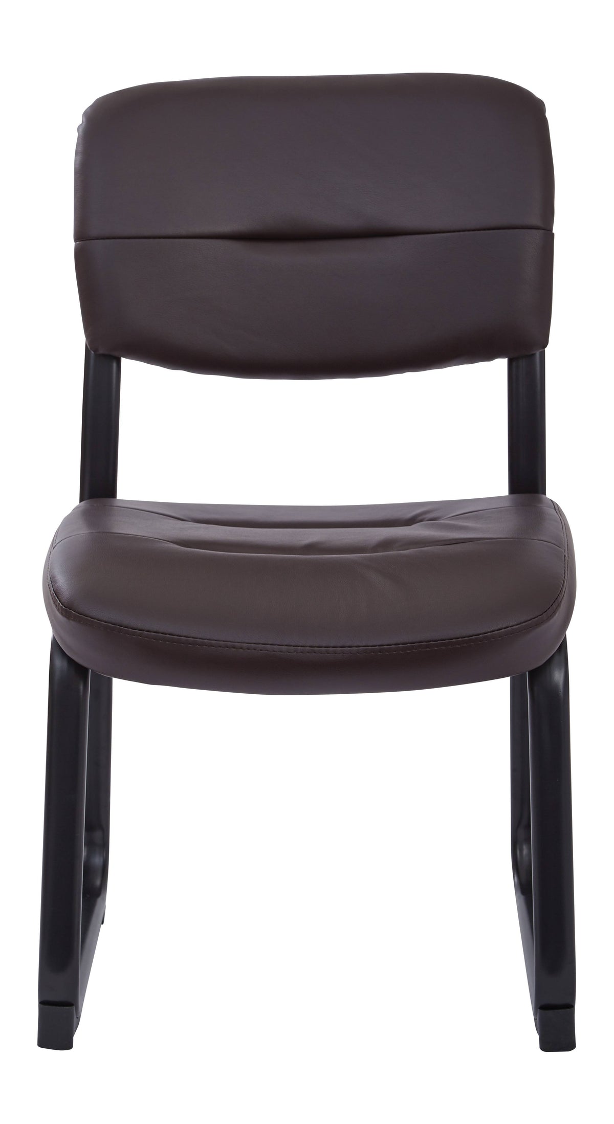Espresso Visitor Chair with Sled Base F1481