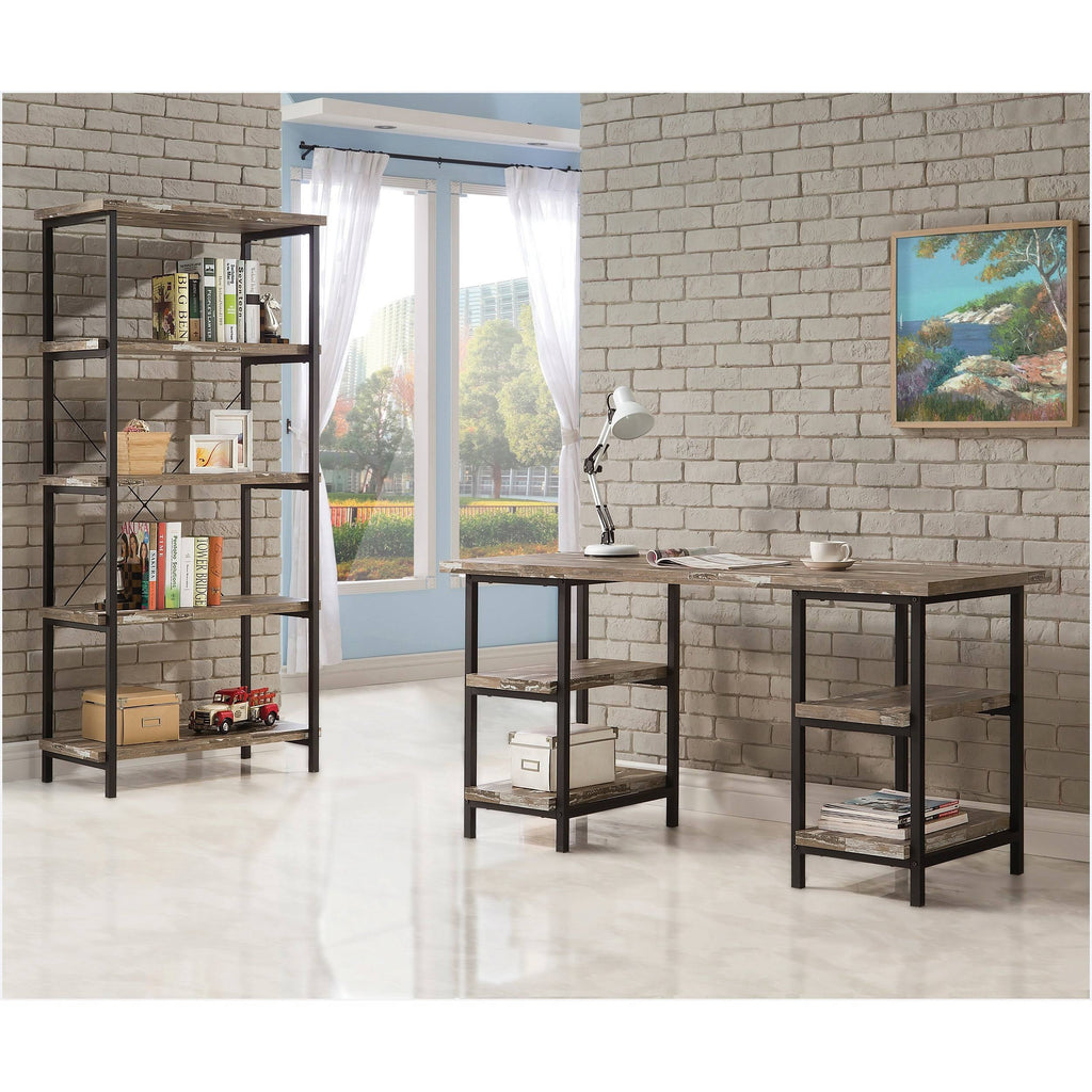 Salvaged Cabin 4-Shelf Bookcase E1308