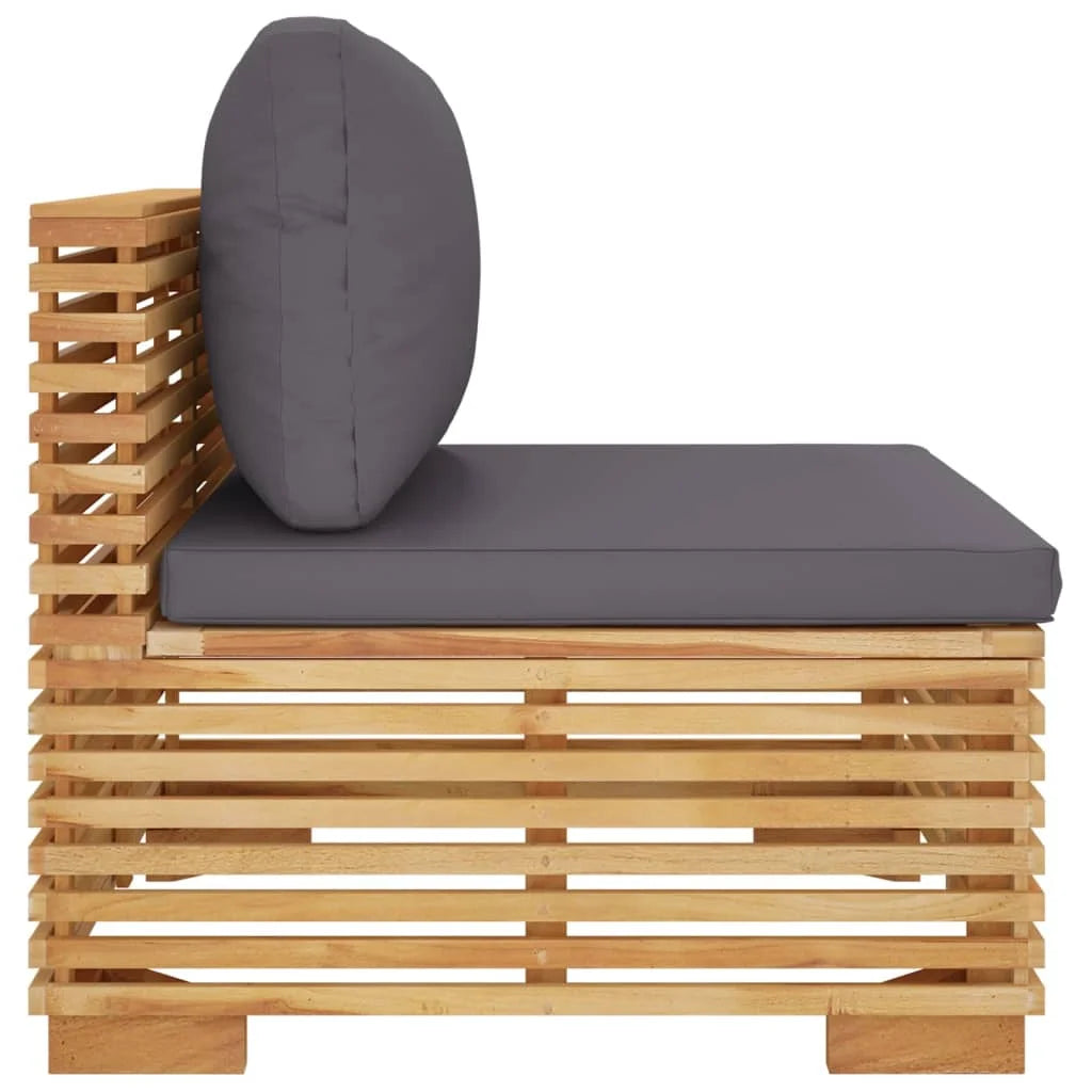 Dark Gray Teak Patio Sofa L84042