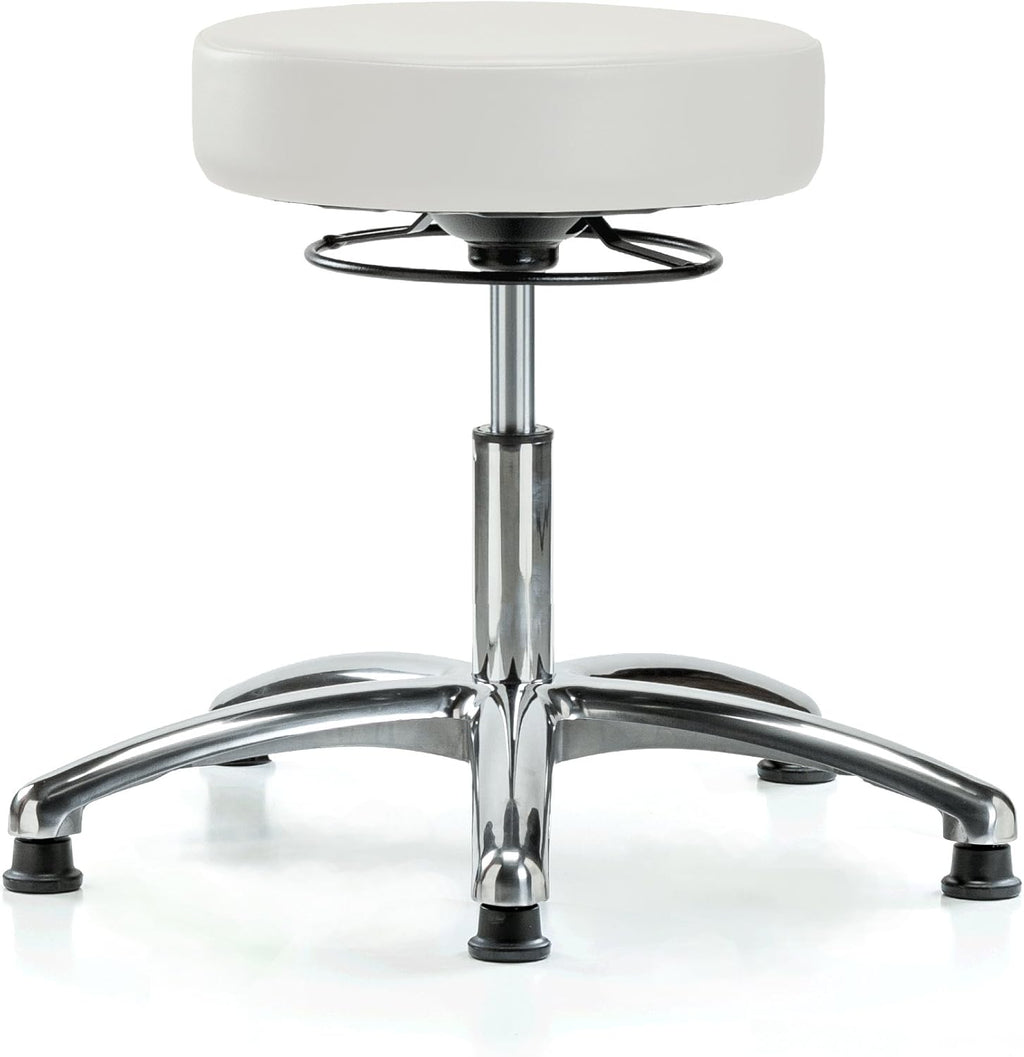 Black Fabric Adjustable Swivel Stool with Footring Q42766