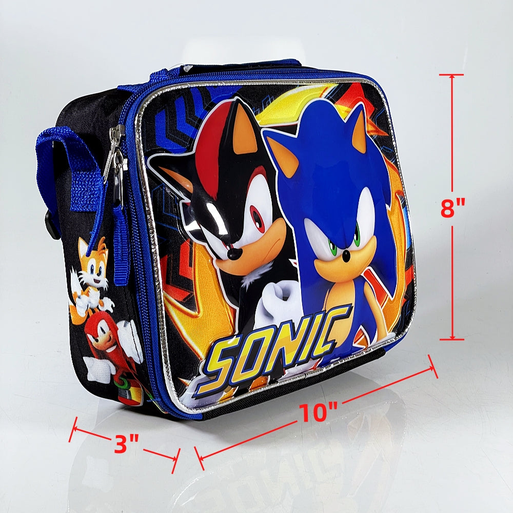 Blue Black Sonic Backpack with Insulated Lunch Bag T238239