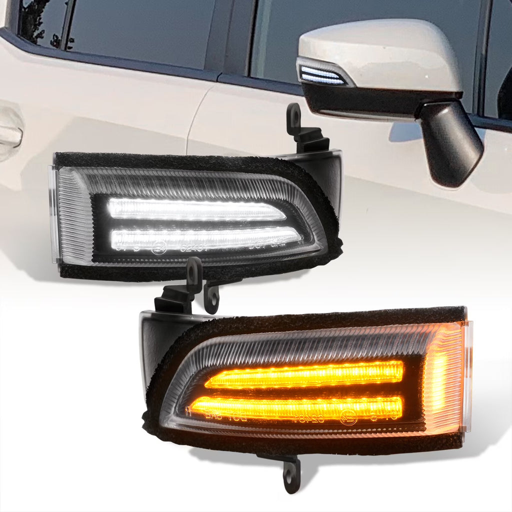 Sequential LED Mirror Turn Signal Lights Clear M9998