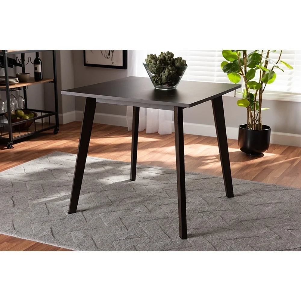 Dark Oak Brown Square Wood Dining Table M965981