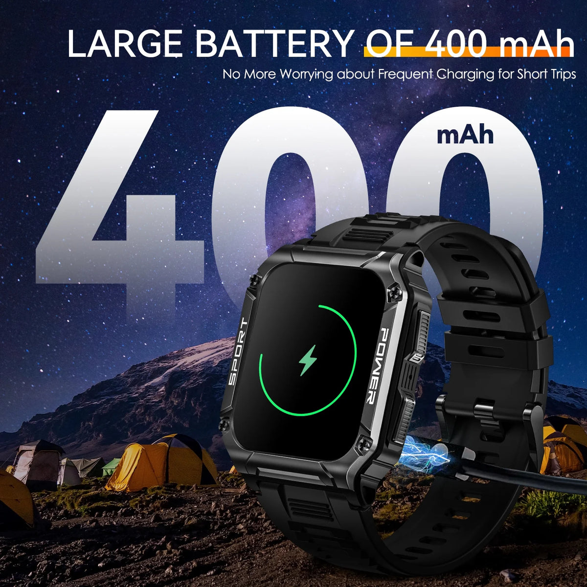 Rugged Tactical Smartwatch with 1.95" HD Screen N333167