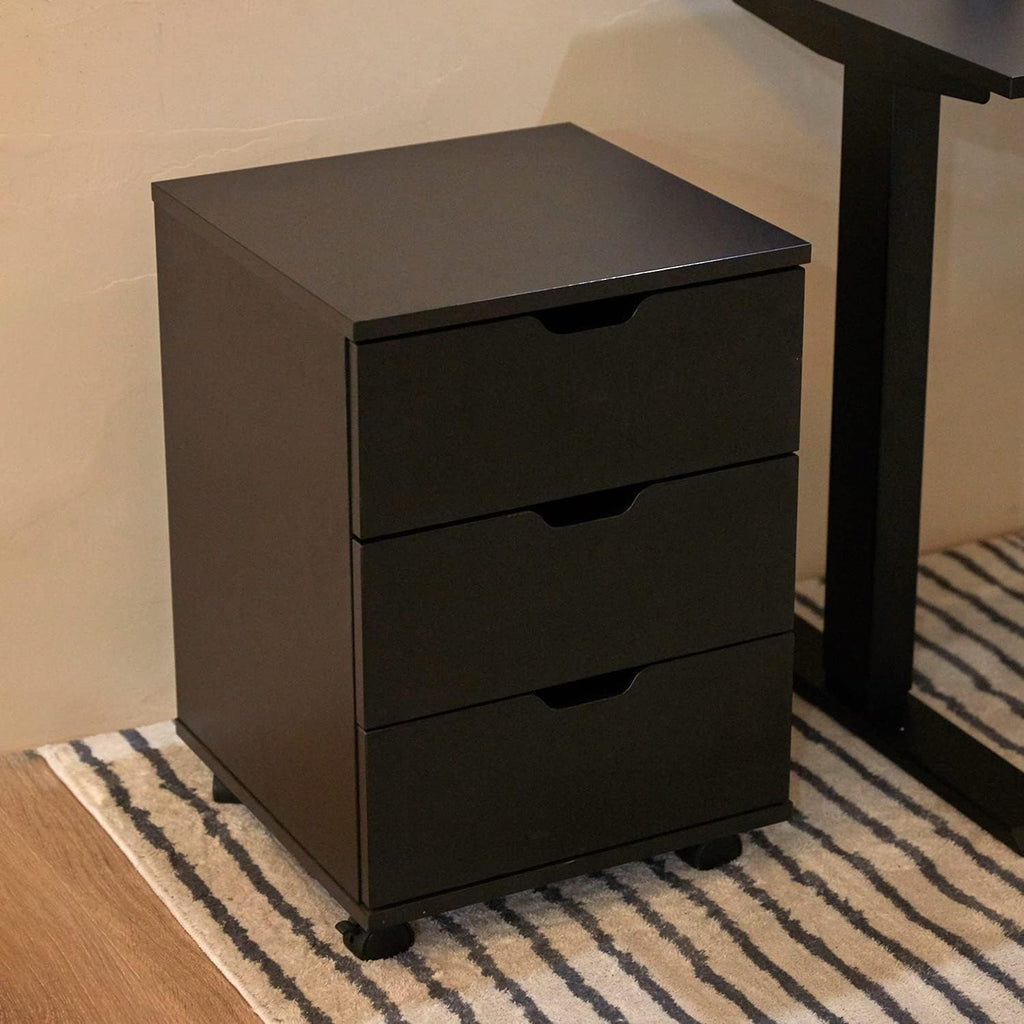 White 5 Drawer File Cabinet with Casters T59700