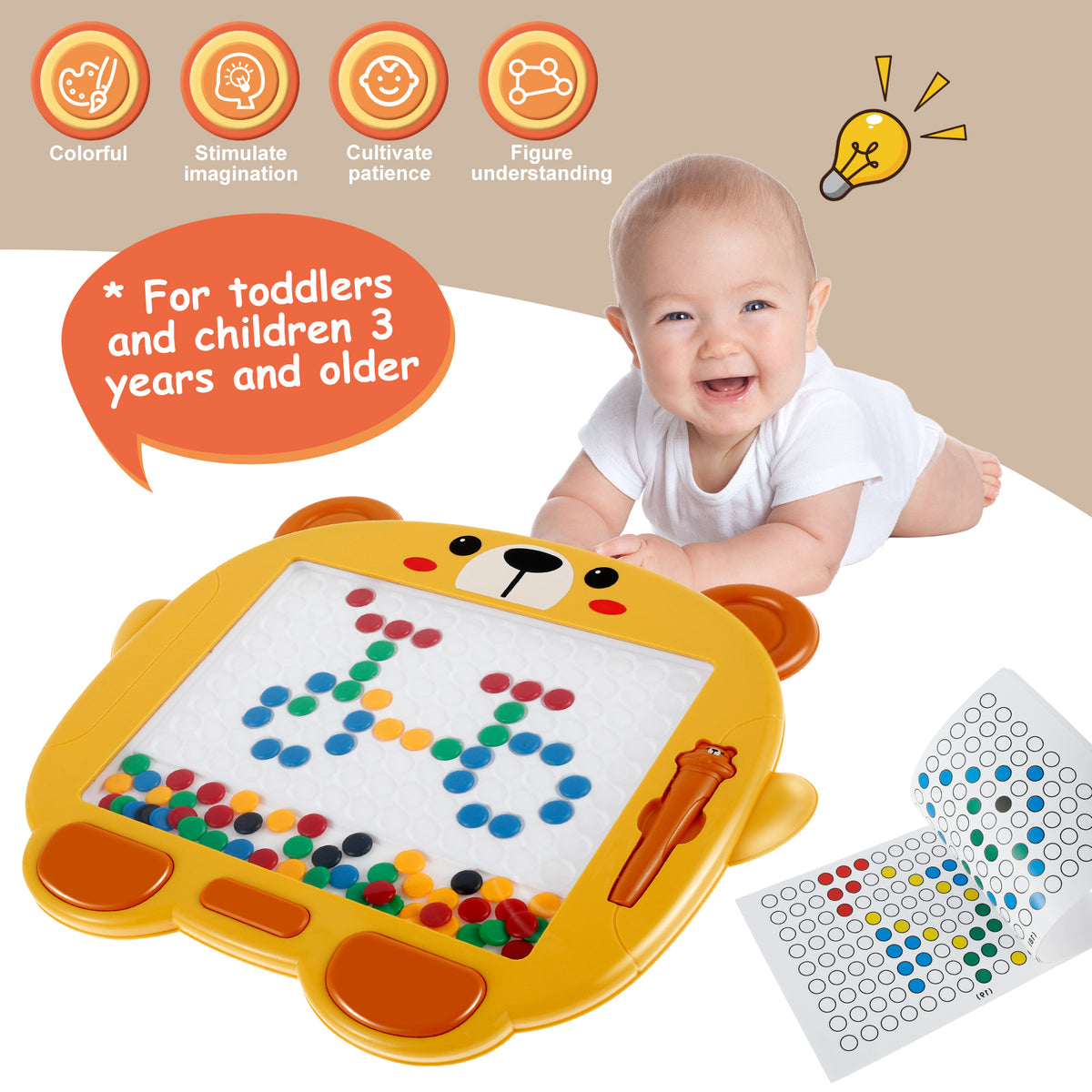 Magnetic Drawing Board with Magnetic Pen and Cards H979