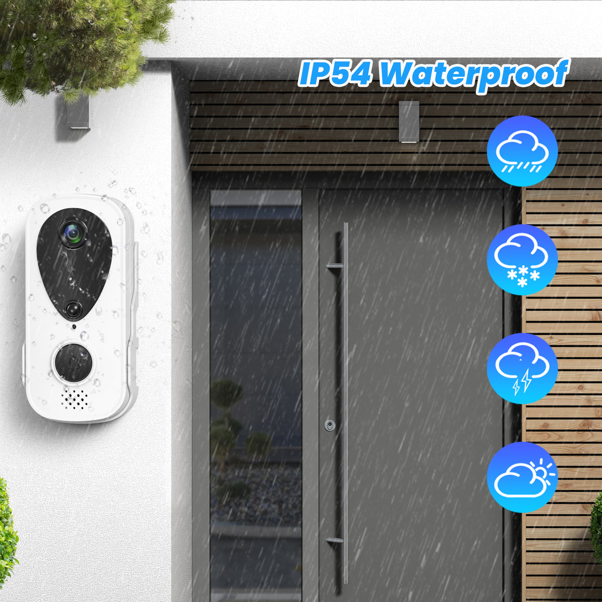 Wireless Video Doorbell with Chime, 2 Way Audio, Night Vision K867