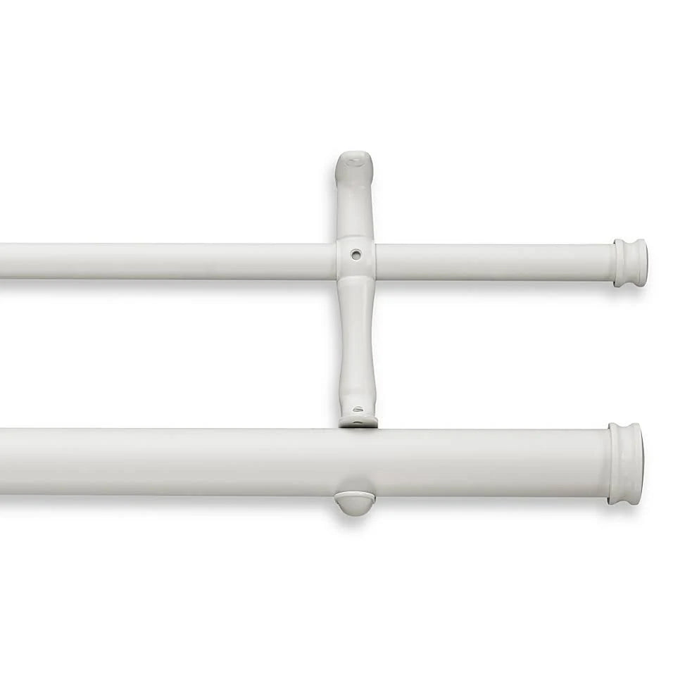 Satin White Double Drapery Rod K219788