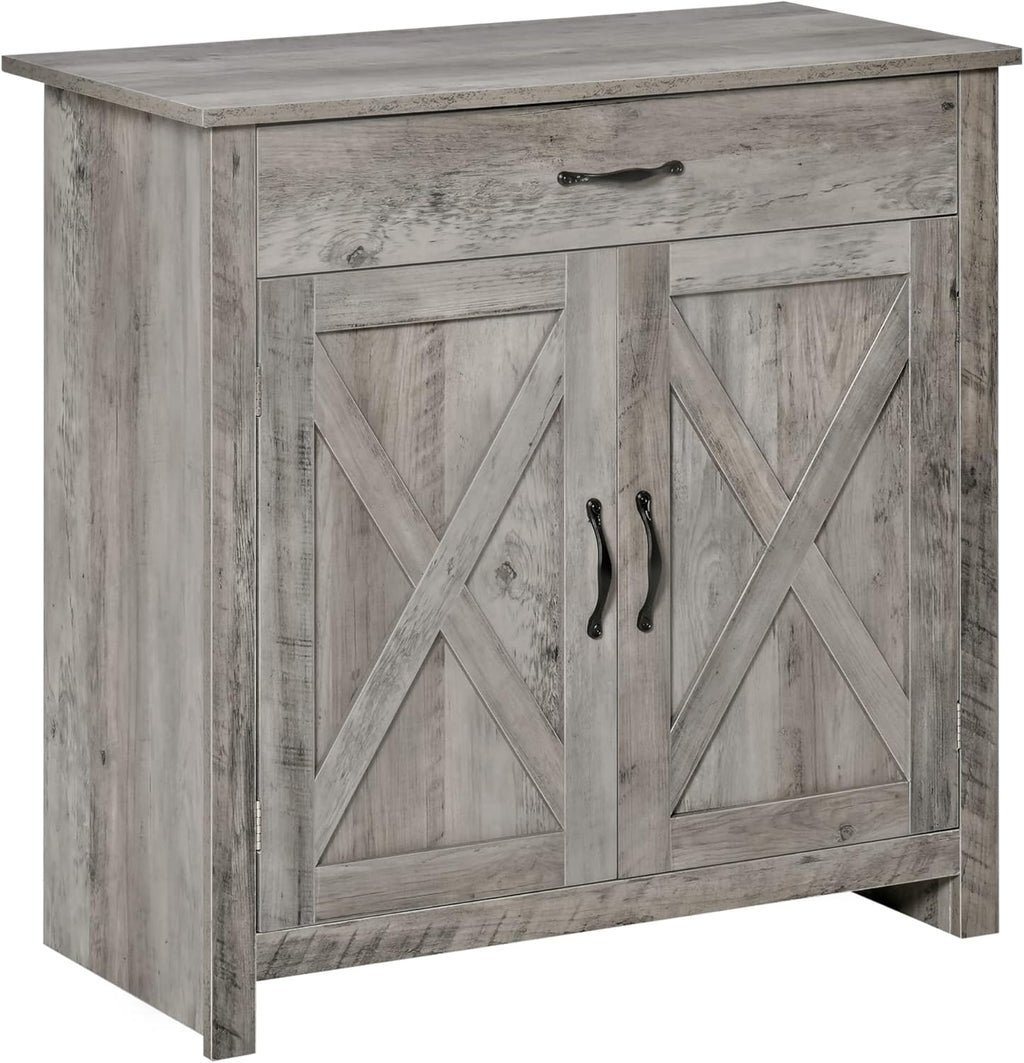 White Wash Farmhouse Sideboard Buffet Cabinet M71969
