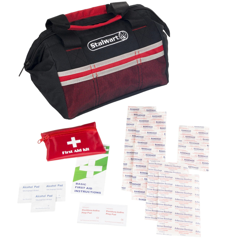 Red 55 Piece Emergency Roadside Kit with Travel Bag N417906