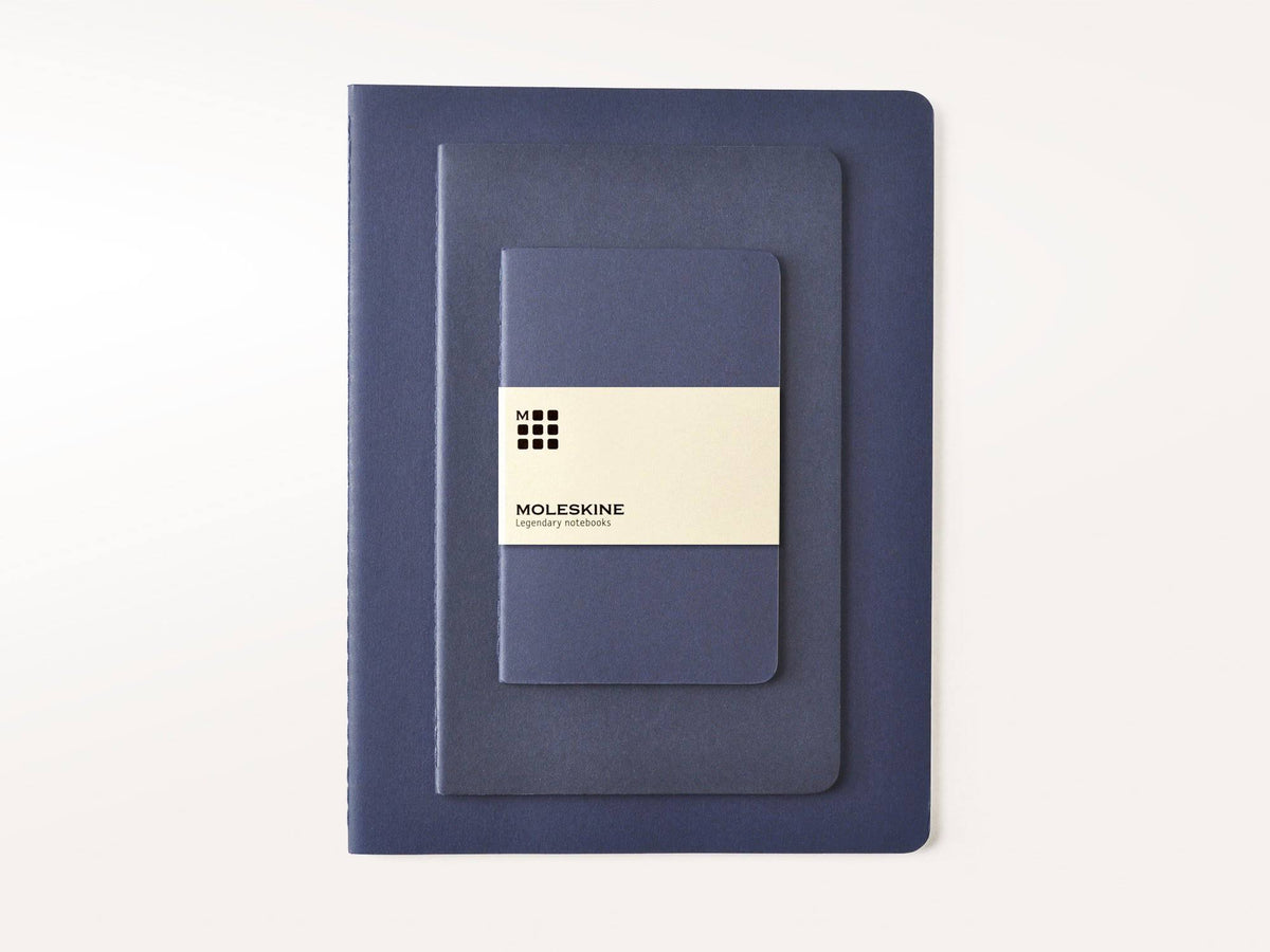 Navy Plain Cahier Pocket 3er Pack B4158