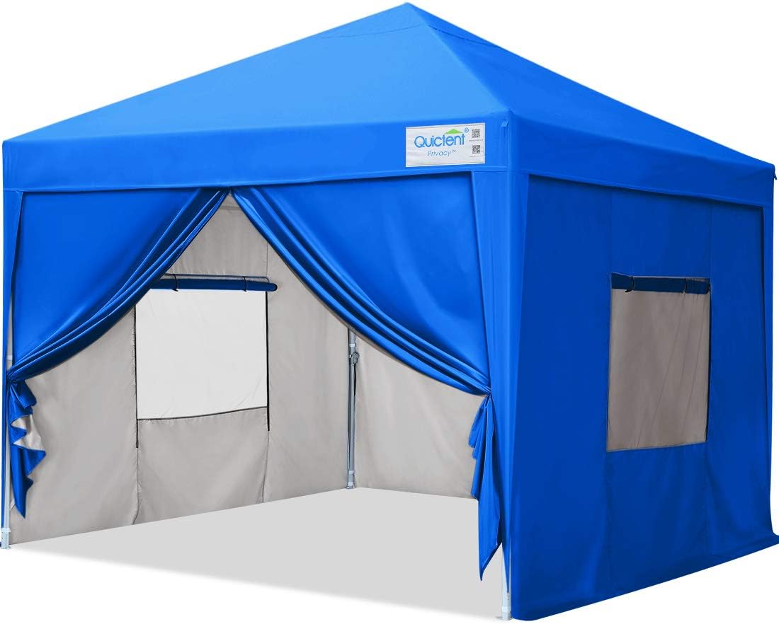 8x8 Pop up Canopy Tent with Sidewalls and Mesh Windows U866