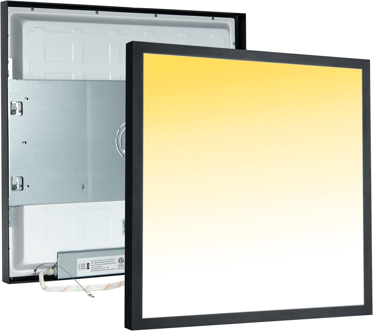 2x2 FT LED Flat Panel Light, Dimmable, 3000K/4000K/5000K, 24x24 inch, 40W 4400LM, 4-Pack B806389