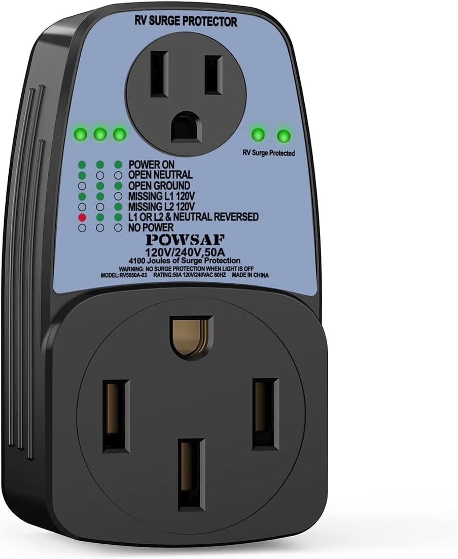 50 Amp RV Surge Protector, 4100 Joules U31650