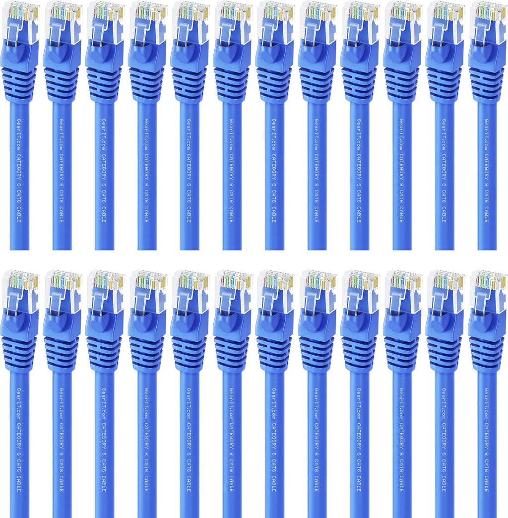 Cat 6 Ethernet Cable 5 ft (24-Pack) Blue K5078