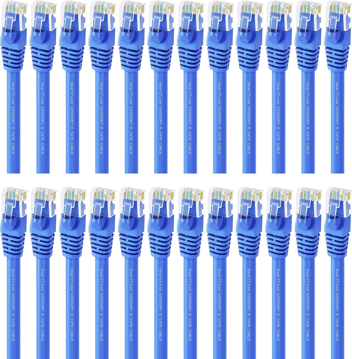 Cat 6 Ethernet Cable 5 ft (24-Pack) Blue K5078
